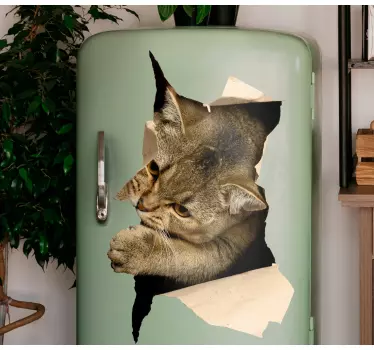 Kühlschrank Folie Katze kommt raus - TenStickers