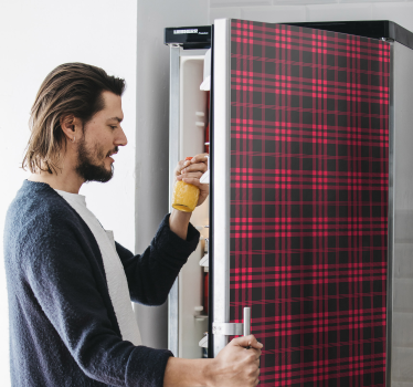 Kühlschrank Sticker Weihnachts-tartan-muster - TenStickers