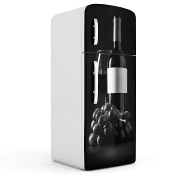 Kühlschrank Folie  Wein und Trauben - TenStickers