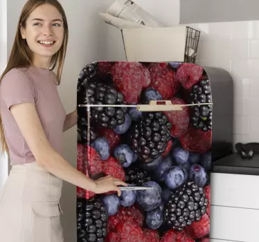Kühlschrankbeutel mit blauen beeren - TenStickers