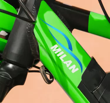 Personalisierter Fahrrad Aufkleber Wellen - TenStickers