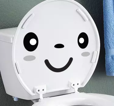 Lächelndes Gesicht WC Aufkleber - TenStickers