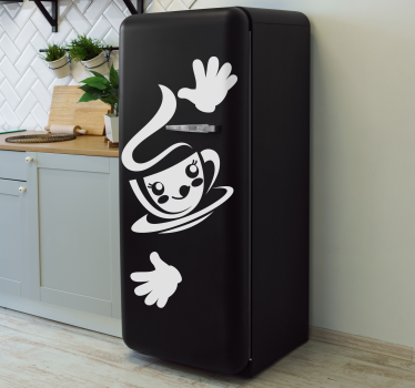 Kühlschrank Folie  lächelndes Kaffee Emoji - TenStickers