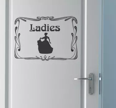 WC Aufkleber vintage-signatur für frauen - TenStickers