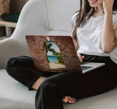 Notebook Aufkleber 3d Bogen personalisiert - TenStickers