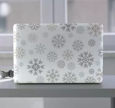 Laptop Aufkleber abdeckung mit schneeflockenmuster - TenStickers