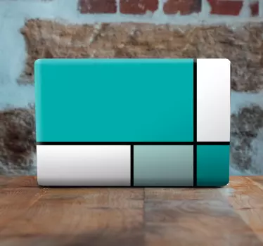 Laptop Aufkleber abstrakte geometrische blöcke - TenStickers