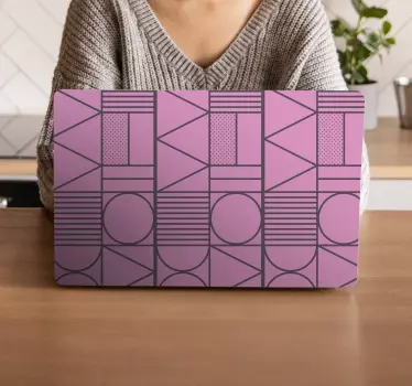 Laptop Aufkleber abstrakte geometrische formen - TenStickers