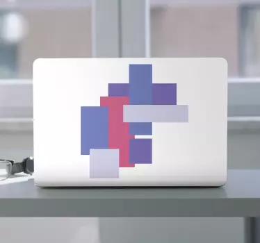 Laptop Aufkleber abstrakte geometrische komposition - TenStickers