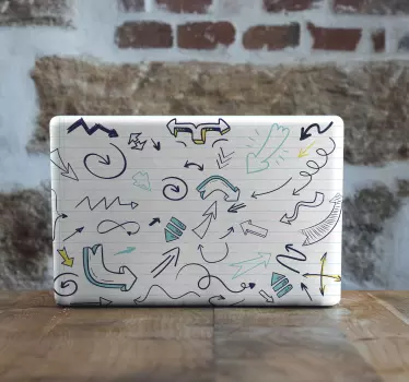 Laptop Aufkleber abstrakte linienmuster - TenStickers