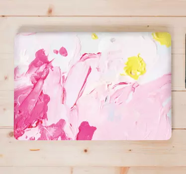 Laptop Aufkleber abstrakte rosa wirbel - TenStickers