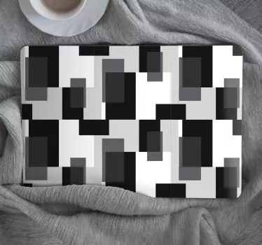 Laptop Aufkleber abstrakte schwarze formen - TenStickers