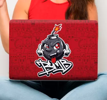 Laptop Aufkleber animierter sprengstoff - TenStickers