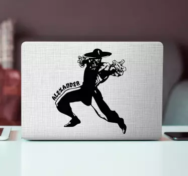 Laptop Aufkleber anpassbarer action-charakter - TenStickers