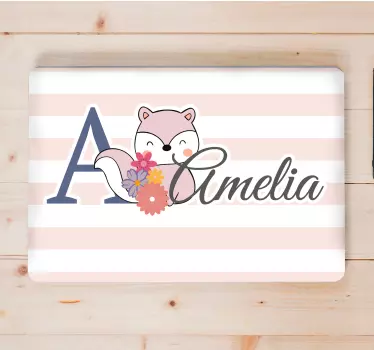 Laptop aufkleber individueller babyfuchs - TenStickers
