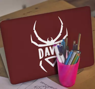 Laptop aufkleber anpassbares spinnenemblem - TenStickers