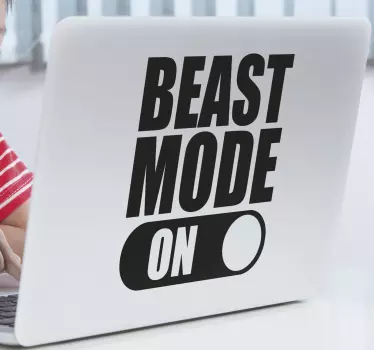 Laptop aufkleber beast mode aktiviert - TenStickers