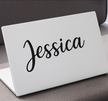 Laptop Aufkleber benutzerdefinierter kursiver name - TenStickers