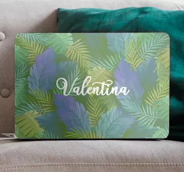 Laptop Aufkleber benutzerdefiniertes blattmuster - TenStickers