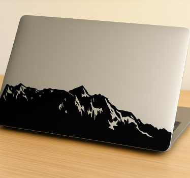 Laptop aufkleber berggipfel - TenStickers