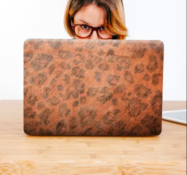Laptop Aufkleber bezug mit leopardenmuster - TenStickers