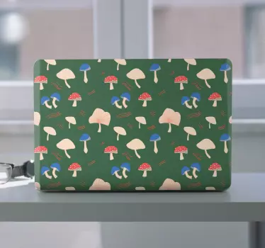 Laptop Aufkleber bezug mit pilz-print - TenStickers