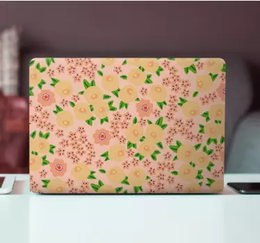 Laptop Aufkleber blumenmotiv freude - TenStickers