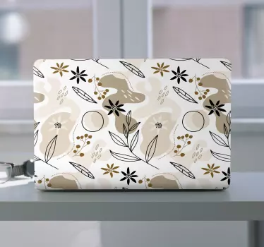 Laptop Aufkleber botanische elementzusammensetzung - TenStickers