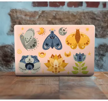 Laptop aufkleber bunte insekten sammlung - TenStickers