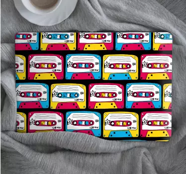 Laptop Aufkleber bunte kassetten - TenStickers