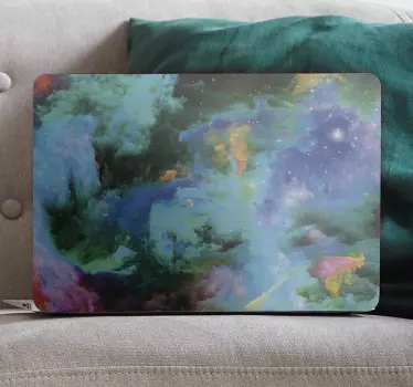 Laptop aufkleber bunte kosmische nebula - TenStickers