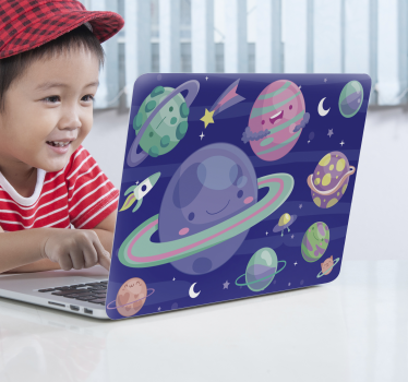 Laptop Folie bunter astraler - TenStickers