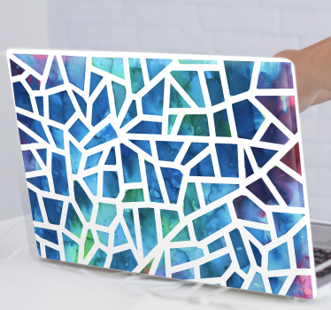 Laptop aufkleber buntes abstraktes mosaik - TenStickers
