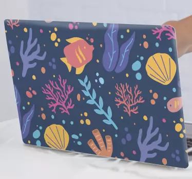 Laptop Aufkleber buntes meeresleben - TenStickers