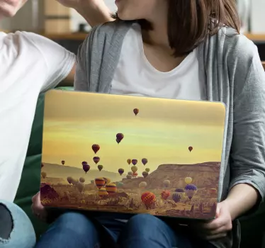 Laptop Aufkleber cappadocia Ballonfestival - TenStickers