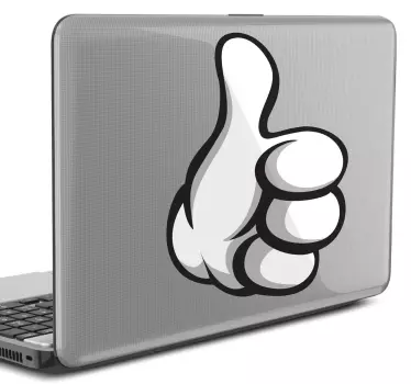 Daumen hoch Laptop Sticker - TenStickers