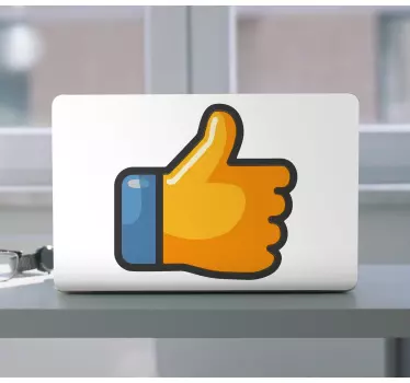 Laptop aufkleber daumen hoch symbol - TenStickers