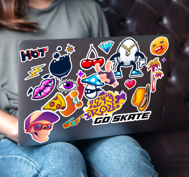 Laptop Aufkleber designs gesetzt - TenStickers