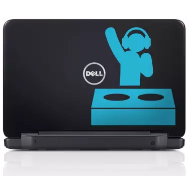 Laptop Aufkleber mit DJ Pult - TenStickers