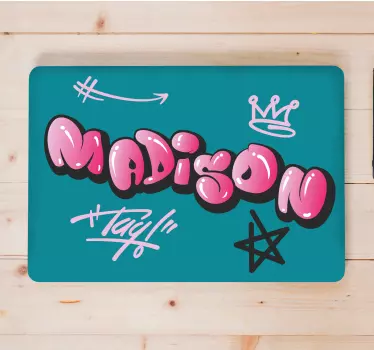 Laptop Aufkleber einzigartiger graffiti-name - TenStickers