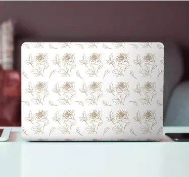 Laptop Aufkleber elegante botanische komposition - TenStickers