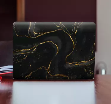 Laptop Aufkleber elegante schwarze muster - TenStickers