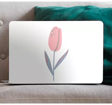 Laptop aufkleber elegante tulpenillustration - TenStickers