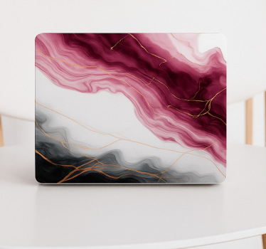 Laptop aufkleber elegantes karmesinstein cover - TenStickers
