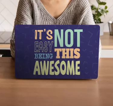 Laptop Aufkleber es ist nicht einfach, großartig zu sein - TenStickers