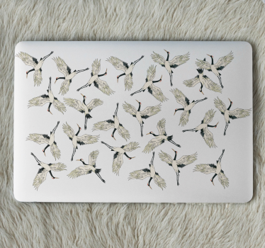 Laptop Aufkleber fliegende kraniche - TenStickers