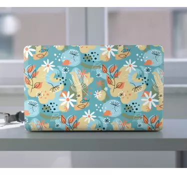 Laptop Aufkleber floral gemusterter bezug - TenStickers