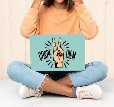 Laptop Aufkleber friedenszeichen-zitat - TenStickers