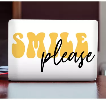 Laptop aufkleber fröhliche erinnerungsphrase - TenStickers