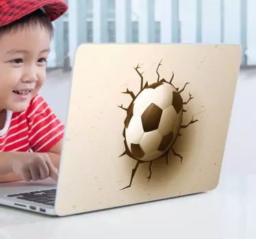 Macbook Aufkleber Fussball Wand - TenStickers